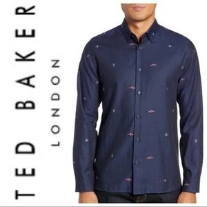 Ted Baker Slim Fit Merkana Fil Coupe Sport Shirt